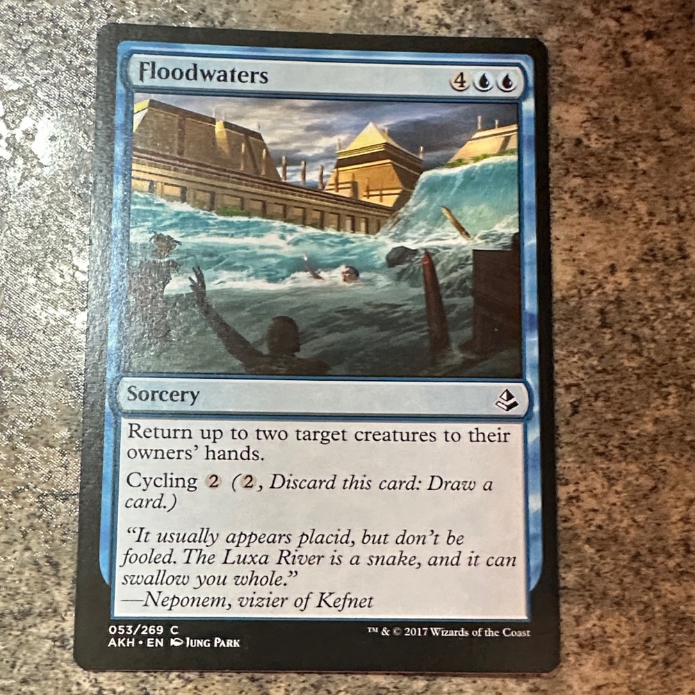 Floodwaters Sorcery Card - Blue Design